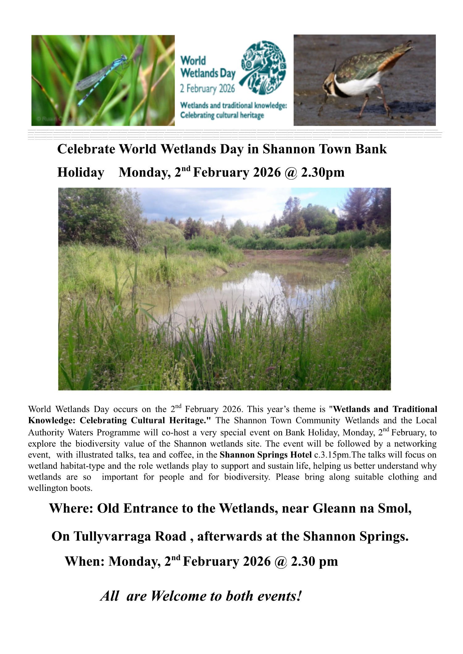 2026 World Wetlands Day – Shannon Town Community Wetlands